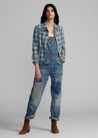 Robe salopette en jean réparée Ralph Lauren pour femme
