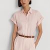 Rose Chemises à manches chauve-souris en lin Ralph Lauren pour femmes