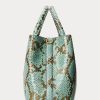 Sac cartable Marcy taille moyenne turquoise en simili-peau de serpent Ralph Lauren pour femme Sac cartable Marcy taille moyenne turquoise en simili-peau de serpent Ralph Lauren pour femme