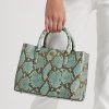 Sac cartable Marcy taille moyenne turquoise en simili-peau de serpent Ralph Lauren pour femme Sac cartable Marcy taille moyenne turquoise en simili-peau de serpent Ralph Lauren pour femme