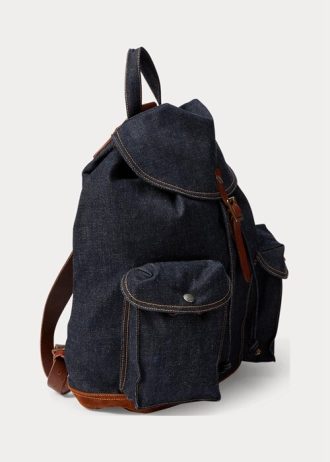 Sac à dos en jean Ralph Lauren True Indigo pour femme