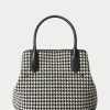 Sac fourre-tout Bellport moyen Ralph Lauren à motif pied-de-poule noir/blanc pour femme Sac fourre-tout Bellport moyen Ralph Lauren à motif pied-de-poule noir/blanc pour femme