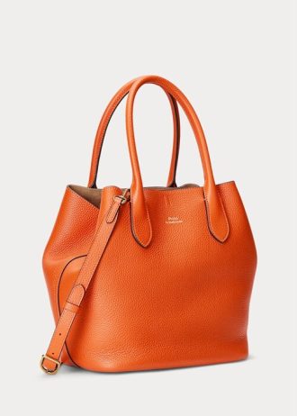 Sac fourre-tout Bellport réversible en cuir orange coucher de soleil pour femme Ralph Lauren