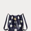 Sac à main Andie moyen à pois Ralph Lauren bleu marine/vanille raffiné pour femme Sac à main Andie moyen à pois Ralph Lauren bleu marine/vanille raffiné pour femme