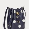 Sac à main Andie moyen à pois Ralph Lauren bleu marine/vanille raffiné pour femme Sac à main Andie moyen à pois Ralph Lauren bleu marine/vanille raffiné pour femme