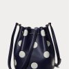 Sac à main Andie moyen à pois Ralph Lauren bleu marine/vanille raffiné pour femme Sac à main Andie moyen à pois Ralph Lauren bleu marine/vanille raffiné pour femme