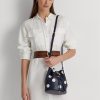 Sac à main Andie moyen à pois Ralph Lauren bleu marine/vanille raffiné pour femme Sac à main Andie moyen à pois Ralph Lauren bleu marine/vanille raffiné pour femme