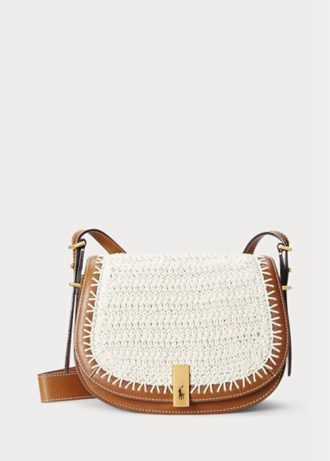 Sac à main blanc en crochet Polo Id Ralph Lauren pour femme
