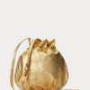 Sac à main doré Ralph Lauren The Pony pour femme