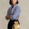 Sac à main doré Ralph Lauren The Pony pour femme