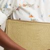 Sac à main enveloppe en cuir gaufré Ralph Lauren Sand pour femme