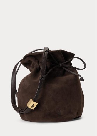 Sac à main Ralph Lauren The Suede Pony pour femme en tabac