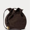 Sac à main Ralph Lauren The Suede Pony pour femme en tabac