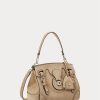 Sac à main Ricky 18 en daim de veau Ralph Lauren pour femme, couleur miel pâle