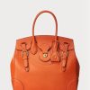 Sac à main Ricky 33 orange en cuir de veau souple Ralph Lauren pour femme Sac à main Ricky 33 orange en cuir de veau souple Ralph Lauren pour femme