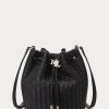 Sac à main tissé noir Ralph Lauren Medium Andie pour femme Sac à main tissé noir Ralph Lauren Medium Andie pour femme