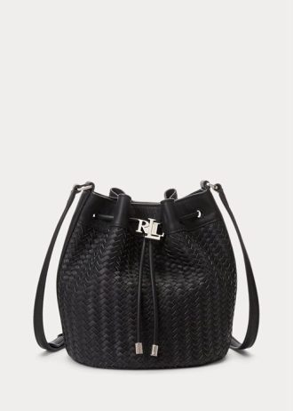 Sac à main tissé noir Ralph Lauren Medium Andie pour femme