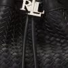 Sac à main tissé noir Ralph Lauren Medium Andie pour femme Sac à main tissé noir Ralph Lauren Medium Andie pour femme