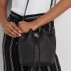 Sac à main tissé noir Ralph Lauren Medium Andie pour femme Sac à main tissé noir Ralph Lauren Medium Andie pour femme