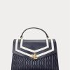Sacoche Farrah taille moyenne en cuir nappa bleu marine Ralph Lauren pour femme Sacoche Farrah taille moyenne en cuir nappa bleu marine Ralph Lauren pour femme