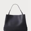 Sacoche Peyton en cuir bleu marine pour femme Ralph Lauren Sacoche Peyton en cuir bleu marine pour femme Ralph Lauren