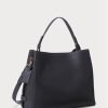 Sacoche Peyton en cuir bleu marine pour femme Ralph Lauren Sacoche Peyton en cuir bleu marine pour femme Ralph Lauren