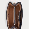 Sacoche Peyton en cuir bleu marine pour femme Ralph Lauren Sacoche Peyton en cuir bleu marine pour femme Ralph Lauren