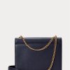 Sacs à bandoulière en cuir bleu nuit Ralph Lauren Polo ID pour femme