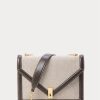 Sacs à bandoulière en toile Ralph Lauren Polo ID pour femme, couleur naturelle/tabac, avec chaîne et enveloppe Sacs à bandoulière en toile Ralph Lauren Polo ID pour femme, couleur naturelle/tabac, avec chaîne et enveloppe