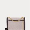 Sacs à bandoulière en toile Ralph Lauren Polo ID pour femme, couleur naturelle/tabac, avec chaîne et enveloppe Sacs à bandoulière en toile Ralph Lauren Polo ID pour femme, couleur naturelle/tabac, avec chaîne et enveloppe