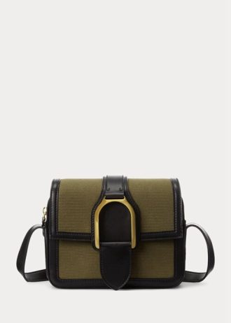 Sacs à bandoulière en toile Ralph Lauren Welington Olive pour femme