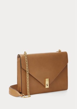 Sacs à bandoulière enveloppe en cuir de veau Polo ID de Ralph Lauren pour femme