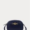 Sacs à bandoulière Jordynn de taille moyenne en cuir Ralph Lauren pour femme de la marine française Sacs à bandoulière Jordynn de taille moyenne en cuir Ralph Lauren pour femme de la marine française