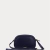 Sacs à bandoulière Jordynn de taille moyenne en cuir Ralph Lauren pour femme de la marine française Sacs à bandoulière Jordynn de taille moyenne en cuir Ralph Lauren pour femme de la marine française