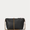 Sacs à bandoulière Mini Sloane en cuir noir pour femme Ralph Lauren Sacs à bandoulière Mini Sloane en cuir noir pour femme Ralph Lauren