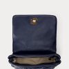 Sacs à bandoulière moyens en cuir nappa matelassé Ralph Lauren pour femme, bleu marine raffiné Sacs à bandoulière moyens en cuir nappa matelassé Ralph Lauren pour femme, bleu marine raffiné