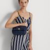 Sacs à bandoulière moyens en cuir nappa matelassé Ralph Lauren pour femme, bleu marine raffiné Sacs à bandoulière moyens en cuir nappa matelassé Ralph Lauren pour femme, bleu marine raffiné