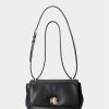 Sacs à bandoulière moyens en cuir nappa noir Ralph Lauren pour femme Sacs à bandoulière moyens en cuir nappa noir Ralph Lauren pour femme