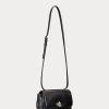 Sacs à bandoulière moyens en cuir nappa noir Ralph Lauren pour femme Sacs à bandoulière moyens en cuir nappa noir Ralph Lauren pour femme