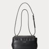 Sacs à bandoulière moyens en cuir nappa noir Ralph Lauren pour femme Sacs à bandoulière moyens en cuir nappa noir Ralph Lauren pour femme