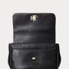 Sacs à bandoulière moyens en cuir nappa noir Ralph Lauren pour femme Sacs à bandoulière moyens en cuir nappa noir Ralph Lauren pour femme