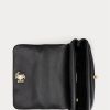 Sacs à bandoulière moyens en cuir nappa noir Ralph Lauren pour femme Sacs à bandoulière moyens en cuir nappa noir Ralph Lauren pour femme