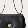Sacs à bandoulière moyens en cuir nappa noir Ralph Lauren pour femme Sacs à bandoulière moyens en cuir nappa noir Ralph Lauren pour femme