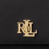 Sacs à bandoulière moyens en cuir noir Ralph Lauren pour femme Sacs à bandoulière moyens en cuir noir Ralph Lauren pour femme