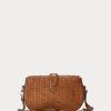 Sacs à bandoulière Welington en cuir de veau tissé marron Ralph Lauren pour femme Sacs à bandoulière Welington en cuir de veau tissé marron Ralph Lauren pour femme