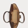 Sacs besaces Bellport de taille moyenne en cuir et paille Ralph Lauren pour femmes