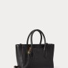 Sacs cartable Mini Sloane en cuir noir pour femme Ralph Lauren Sacs cartable Mini Sloane en cuir noir pour femme Ralph Lauren