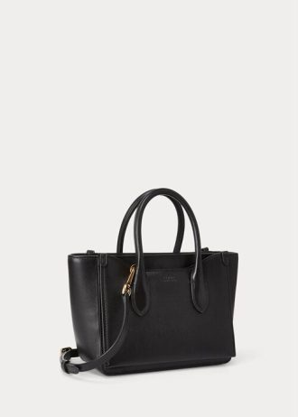 Sacs cartable Mini Sloane en cuir noir pour femme Ralph Lauren