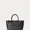 Sacs cartable Mini Sloane en cuir noir pour femme Ralph Lauren Sacs cartable Mini Sloane en cuir noir pour femme Ralph Lauren