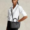 Sacs cartable Mini Sloane en cuir noir pour femme Ralph Lauren Sacs cartable Mini Sloane en cuir noir pour femme Ralph Lauren